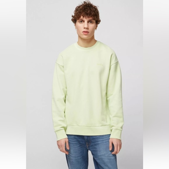Levi's Other - Levi's Relaxed Crewneck Men's Light Green Activewear Sportswear Cotton S NWT
